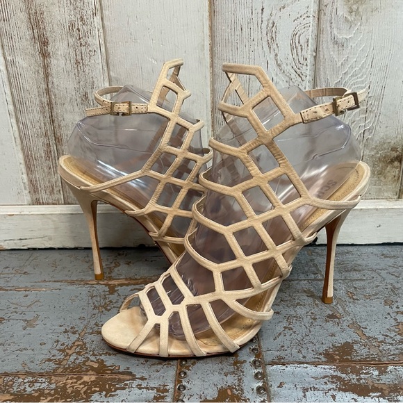 SCHUTZ Juliana Caged Stiletto Heels - Picture 7 of 16